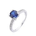 thumbnail image 3 of Ceylon Sapphire Round Solitare Ring, 3 of 11