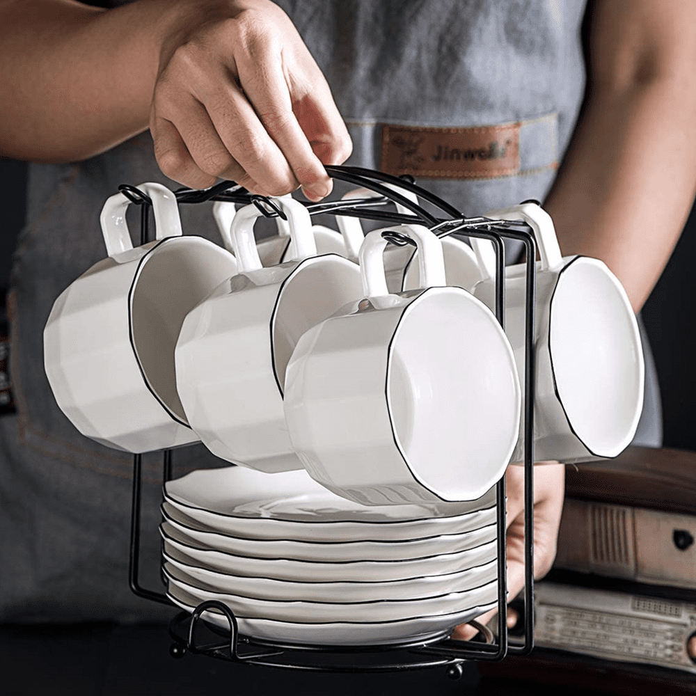 Tea Cup Tree Holder Mug Coffe Cup Holder Rack Saucer Display Rack Stand