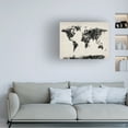 thumbnail image 2 of Trademark Art "Abstract Map of the World" Canvas Wall Art by Michael Tompsett, 2 of 5