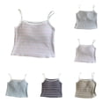 thumbnail image 4 of Womens Padded Cami Tank Tops, Striped Spaghetti Strap Built in Bra Shirts Slim Fit Basic Summer Outdoor Wear, 4 of 9