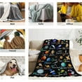 thumbnail image 7 of Yibo Space Alphabet Gift for Girls Boys Kids Space Lovers Super Soft Flannel Blanket for Sofa Couch Camping Travel Plush Warm Home Decor for All Seasons,for Kids/Baby, 7 of 7