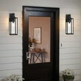 thumbnail image 5 of 21.8 inch Outdoor Wall Light Matte Black with Clear Glass Shade （2-pack ）, 5 of 8