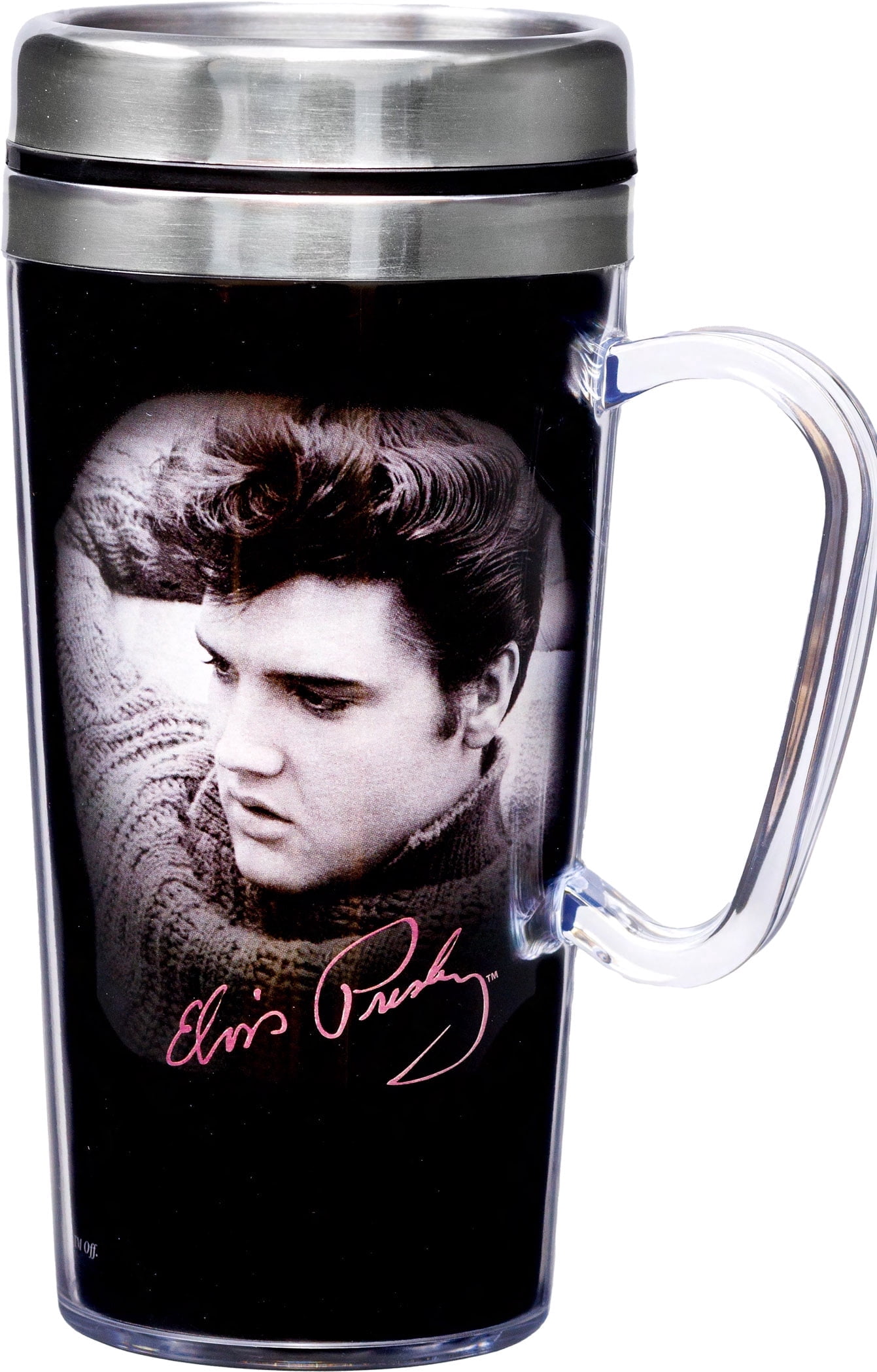 Collections Etc, Elvis Presley Music Legend Ceramic Travel Mug, 16