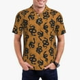 thumbnail image 3 of Balery Snake Printed Men’s Short Sleeve Polo Shirt, Midweight Men's Shirt,Golf Polo shirts -Medium, 3 of 9