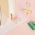 thumbnail image 3 of Yeacher Metal Wire Paper Clamp Binder Clips Colored Multifunction Hollow Out Paper Desktop Office Organizer, 3 of 8