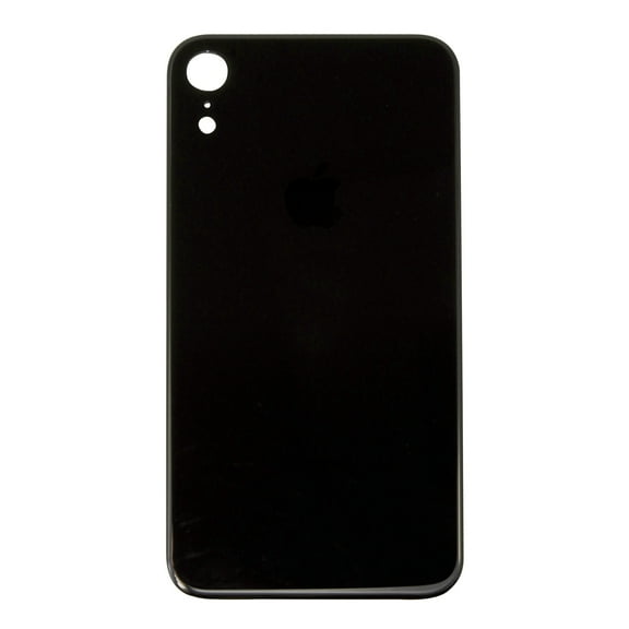 Replacement Back Housing Glass Cover With Larger Camera Hole Opening For Apple iPhone XR - Black