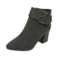 thumbnail image 2 of Fall Decorations Clearance Juebong Women Ankle Booties Retro Chunky High Heel Shoes Boots Plus Size Zipper Boots, 2 of 9