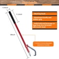 thumbnail image 2 of Log Roller Tool, Firewood Harvesting Hand Tool with Moving Hook,  Forged Steel Logging Tool,  Log Hauler With Gloves and  Rubber Handle, Heavy Duty Steel Log Jack, 2 of 7