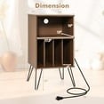 thumbnail image 5 of Record Player Stand with Charging Station for Living Room Bedroom, 5 of 10