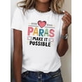 thumbnail image 1 of PARAS MAKE IT POSSIBLE Camiseta de algodón puro para mujer, ajuste cómodo, para adultos, hombres, mujeres, adolescentes, jóvenes, camiseta de ocio, 1 of 7