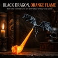 thumbnail image 3 of Dragon Bookshelf Nook Light, 3D Printed Fire-Breathing Fantasy Shelf Decor | Flying Dragon Design | Red or Blue Flame | Large & Small Options | Book Lover Gift | Halloween Shelf Display, 3 of 8