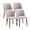 Gray, variant on COZONY Dining Chair Set of 2, Upholstered Linen Dining Chairs with Wood Legs & Wing Backrest, for Dining Room or Living Room, Blue