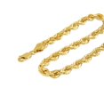 thumbnail image 3 of 10K Yellow Gold Diamond Cut Rope Chain Necklace â€“ Measures 28 Inches Length x 5mm Thickness, 3 of 7