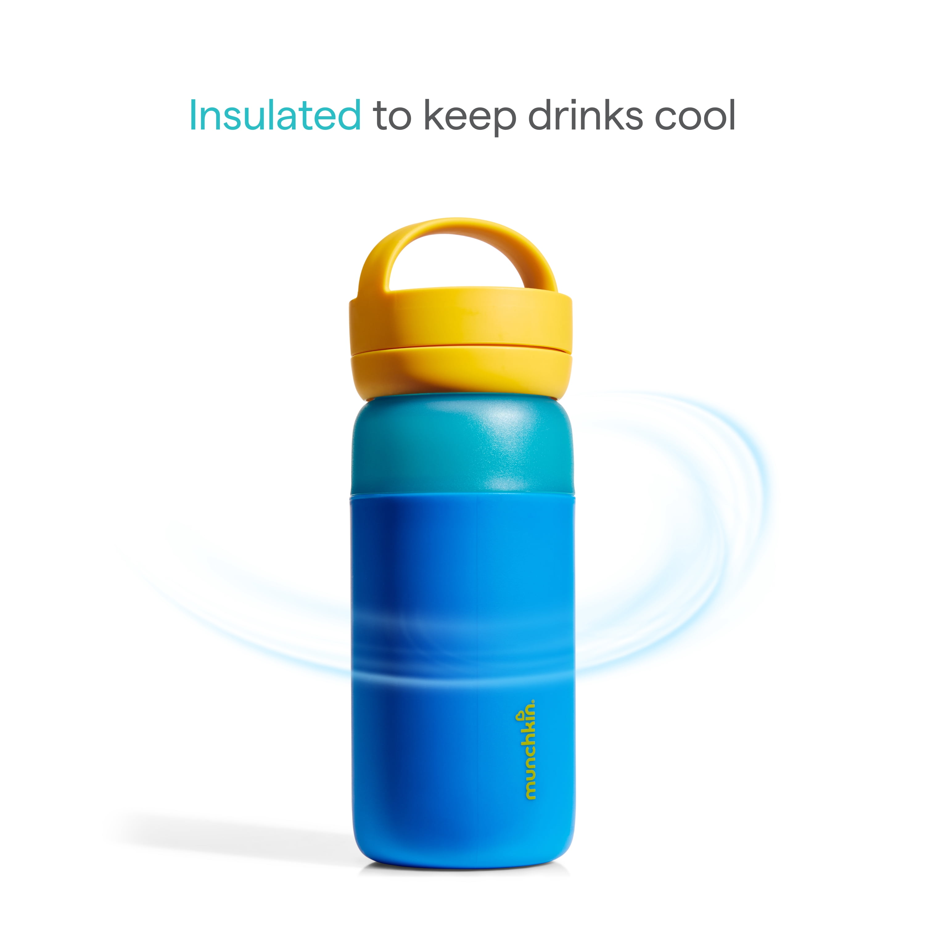 Munchkin Stay Cool Insulated Spill-proof Water Bottle for Kids - Purple, 12oz