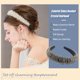 thumbnail image 3 of Sonducket Diademas con cuentas de cristal con purpurina, tocado de punto Flexible para el cabello, tocado para mujer, fiesta, colorido brillante Accesorio para el cabello Gris-plata Sonducket AP010971-07B, 3 of 5