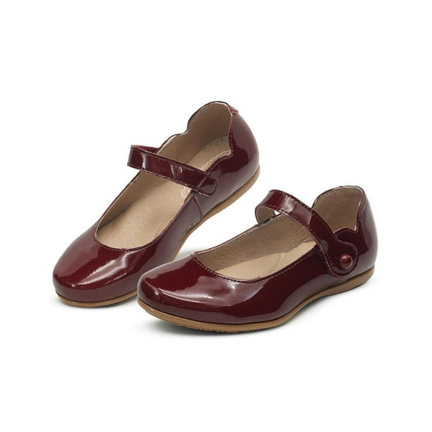 Zapato Karsten Charol Vino Formal Fiesta Velcro Niña 24
