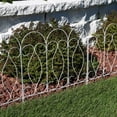 thumbnail image 4 of Sunnydaze Traditional 24" x 24" White Steel Decorative Garden Fence Panels (5 Count), 4 of 8
