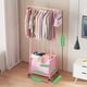 thumbnail image 2 of Perchero con bolsa de almacenamiento grande Organizador de ropa extraíble Soporte sobre ruedas Perchero triangular independiente 2 en 1 Carrito de almacenamiento de ropa con ruedas para dormitorio/lav, 2 of 8