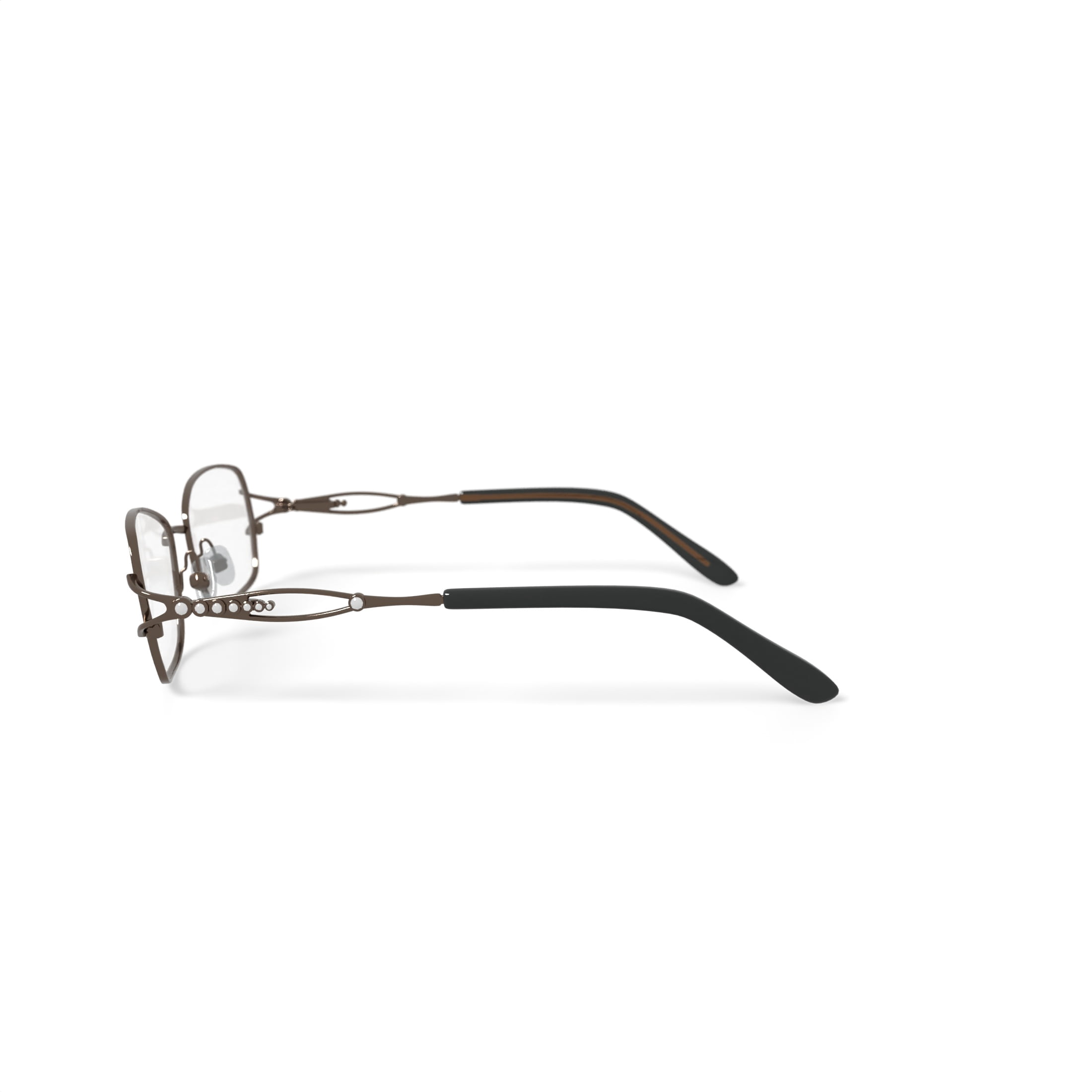 Madison Avenue Women's MAL108 Rectangular Prescription Eyeglasses with Case, Brown
