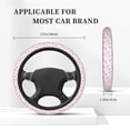thumbnail image 3 of Logiee Rose Flowers Print Breathable Elastic Steering Wheel Cover, Non-Slip Stretch Steering Wheel Protector,Universal 15 Inch Fit Auto, Suvs, Truck, 3 of 6