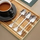 thumbnail image 4 of Cucharas de pala de acero inoxidable para café, cucharas de té creativas para helado, fruta, postre, vajilla, juegos de cubiertos, 4 piezas, 4 of 4