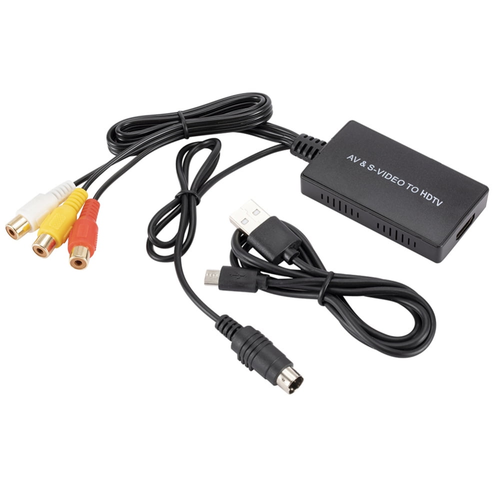 RCA to HDMI-compatible Converter,AV Composite to Adapter Support 1080P PAL/NTSC,SVideo to HDMI-compatible Converter,Plug and Play,No Need to Drivers - Walmart.com