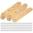 thumbnail image 1 of Paquete de 20 Soportes Planos Rectos, 3.74 x 0.71 Pulgadas Soporte de Reparación para Muebles de Madera/ Soporte de Caja de PC de Madera, Soporte de Muebles de Placa [Dorado], 1 of 6