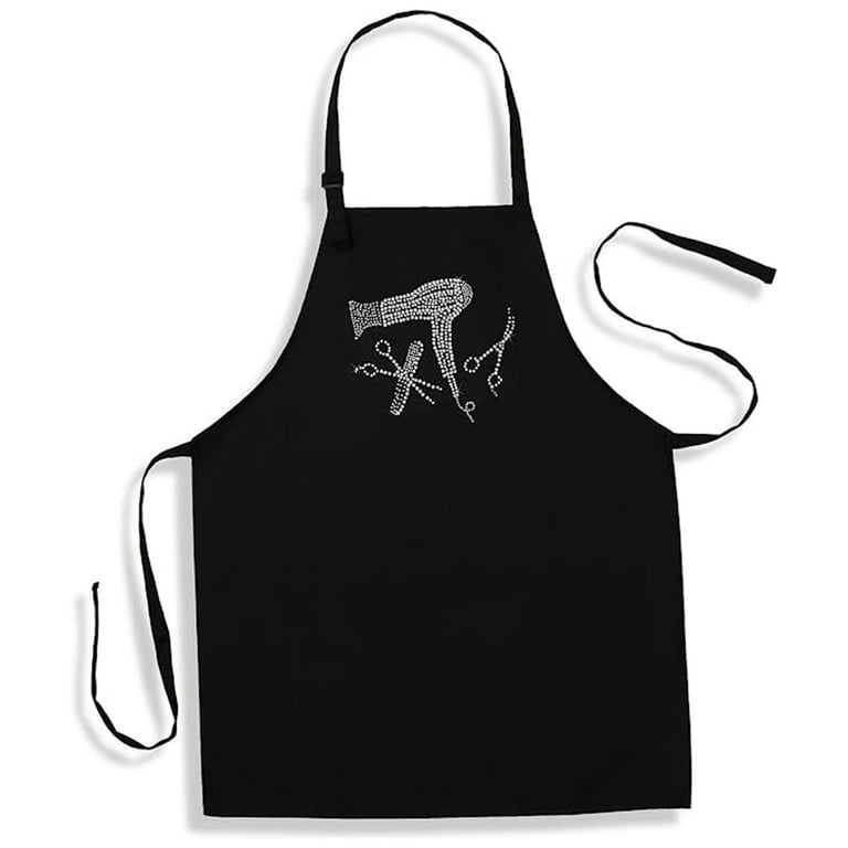 Hair Stylist Apron with Rhinestone Tools for Hairdresser 3 Pockets and Long  Ties 