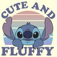 thumbnail image 2 of Men's Lilo & Stitch Cute and Fluffy Graphic Tee Beige Large, 2 of 4