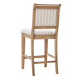 thumbnail image 4 of Linon Kendall Wood 26" Stripe Upholstered Counter Stool in Greywash Finish, 4 of 11