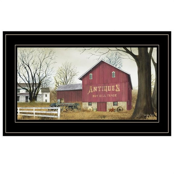 TrendyDecor4U Antique Barn By Billy Jacobs Framed Print BJ189E-704G