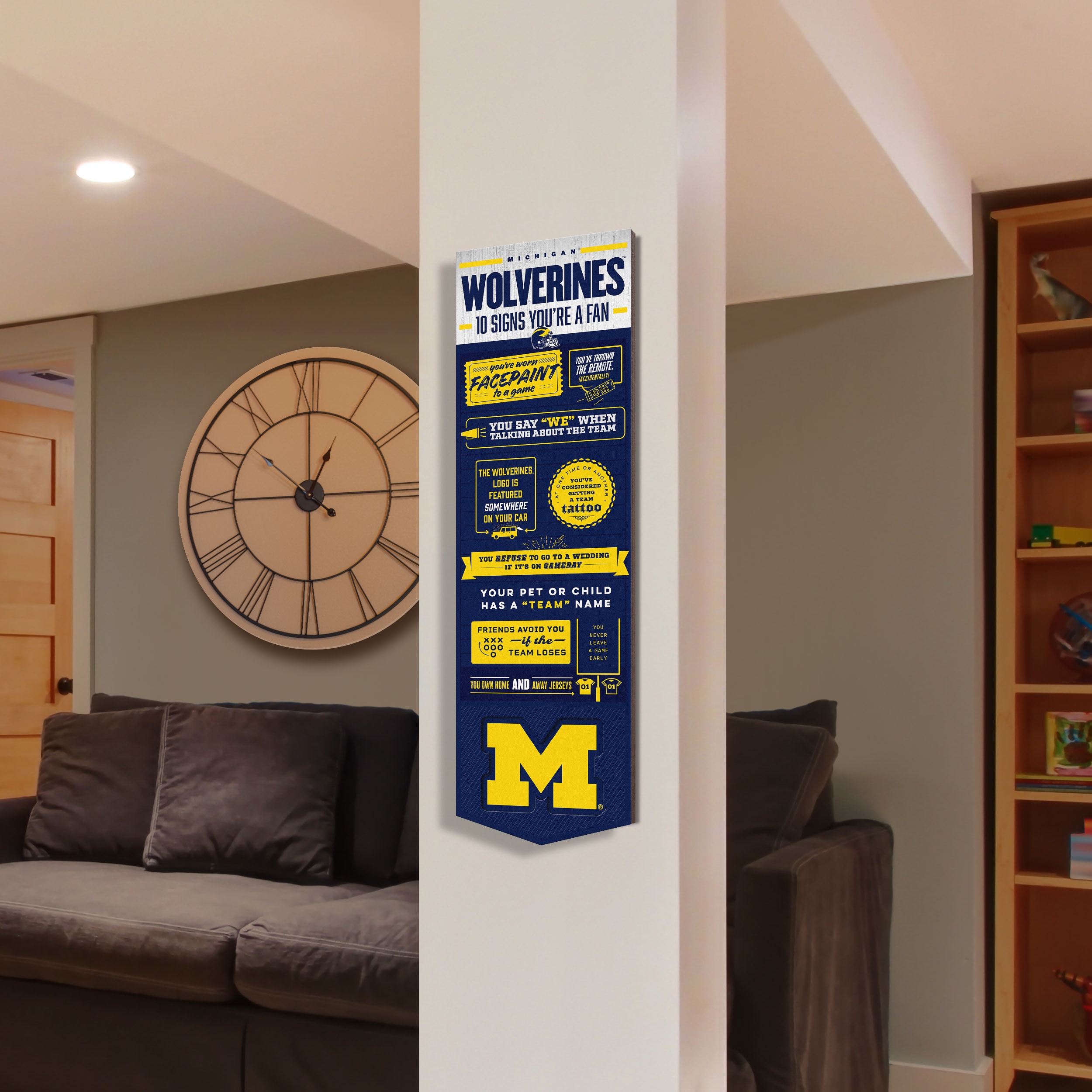 YouTheFan NCAA Michigan Wolverines 3D Top 10 Wall Art