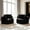 Flared Arms, variant on AUU Set of 2 Modern Hexagonal Chenille Lounge Chairs – Modular Single-Seat Sofas with Spring Coil Comfort, Compressed Shipping, and Non-Slip Base for Living Room, Bedroom, or Lounge
