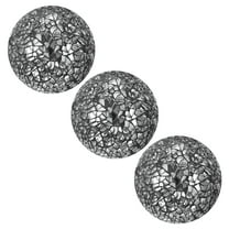Uxcell Decorative Ball for Bowls, 3 Inch Mosaic Glass Decorative Bowl Fillers Black