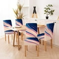 thumbnail image 5 of Dining Room Chair Covers Set of 4 Pink Blue Quicksand Dining Room Chair Cover Dining Chair Seat Covers for Chairs Dining Room for Room, 5 of 6