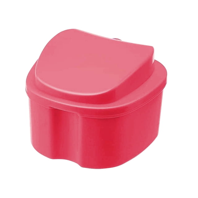 Denture Denture Case Denture Cup With Strainer False Teeth Storage Box With Basket Net Container Holder For Travel Retainer Cleaning, Denture for Women
