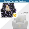 thumbnail image 4 of Xoenoiee Purple Butterfly Star Pattern Recliner Chair Cover, Stretch Recliner Covers, Washable Lazy Boy Recliner Chair Covers, Anti-Slip Furniture Protector Recliner Slipcovers for Dog Kid, 4 of 7