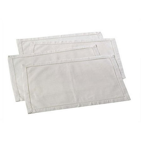 

Handmade Basic Hemstitch Traycloth Place Mats Set of 4 (Beige)