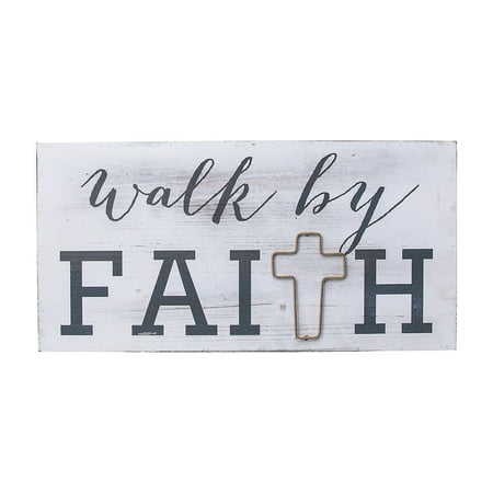UPC: 0192073715179 | Walk By Faith Wall Sign – Home Decor – 1 Piece