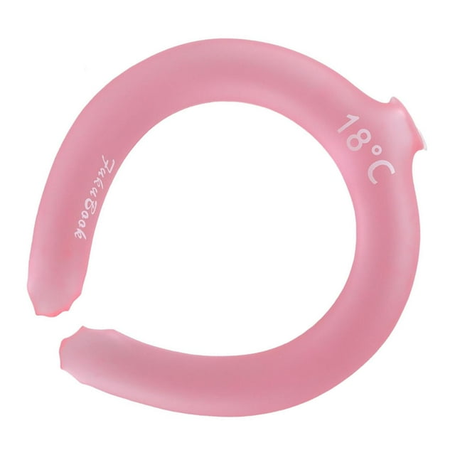 Tubo de refrigeración para el cuello, enfriador de cuello de verano, prevención de golpes de calor, paquete frío portátil, envoltura para el cuello Rosado Gloria Tubo de enfriamiento del cuello