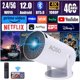 thumbnail image 1 of Mini Proyector AOSO Blanco con WiFi 6 y Bluetooth 5.0 para Cine Exterior, 1 of 7