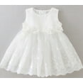thumbnail image 3 of Laurenza's Baby Girls Sleeveless Baptism Dress Christening Gown with Shawl 24M, 3 of 5