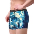 thumbnail image 2 of Yiaed Abstract Blue Skull Print Men's Soft Cotton Boxer Shorts Breathable Boxers Underwear Moisture-Wicking Underwear Stretch Boxer Briefs for Man-Medium, 2 of 5