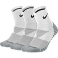 thumbnail image 3 of Nike Everyday Max Cushioned Training Ankle Socks (3 Pairs) Color: White/Wolf Grey/Black Size: XL, 3 of 3