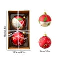 thumbnail image 2 of Vrorvz 2 Pack Christmas Ornaments Glass Balls for Tree Decoration with Glitter Finish Shatterproof Indoor Festive Decor Elegant Holiday Styling 3.1in Red, 2 of 6