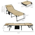 Comfortable and Adjustable Outsunny Folding Chaise Lounge with 5level