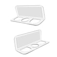 thumbnail image 1 of 2 soportes acrílicos para cepillos de pelo, para montar en pared, sin necesidad de perforar, para guardar cepillos, planchas de pelo y peines en el, 1 of 8