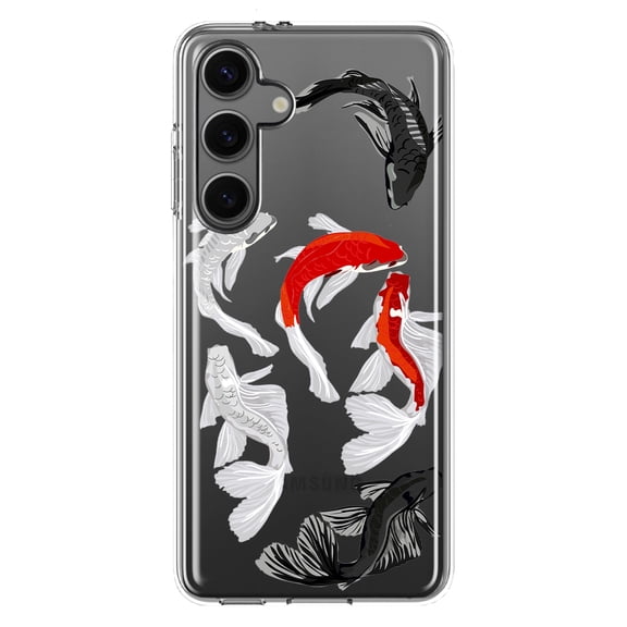 Mundaze - Case for Samsung Galaxy S24 Slim Shockproof Hard Shell Soft TPU Heavy Duty Protective Phone Cover - Koi Fish