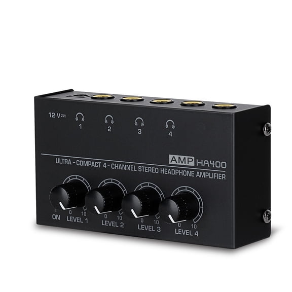 HA400 Headphone Amplifier 4-CH Independent Control Stereo Headphone Amp