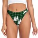 thumbnail image 1 of Fotbe Christmas tree green plaid Tanga Sin Costuras para Mujer con Estampado – Panties Invisibles, Transpirables y Cómodos para Uso Diario-Small, 1 of 6